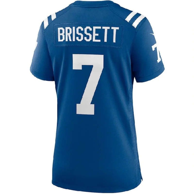 Rugby Jerseys For Fun League Competitions-IN.Colts #7 Jacoby Brissett Royal Game Player Jersey Stitched American Football Jerseys