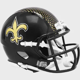 Custom Rugby Helmets With Detachable Parts-New Orleans Saints Riddell Mini Helmet 2022 Alternate - NFL