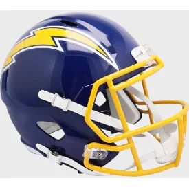 Custom Rugby Helmets For Elite Rugby Players-San Diego Chargers Full Size 1974 to 1987 Speed Replica Throwback Helmet - NFL