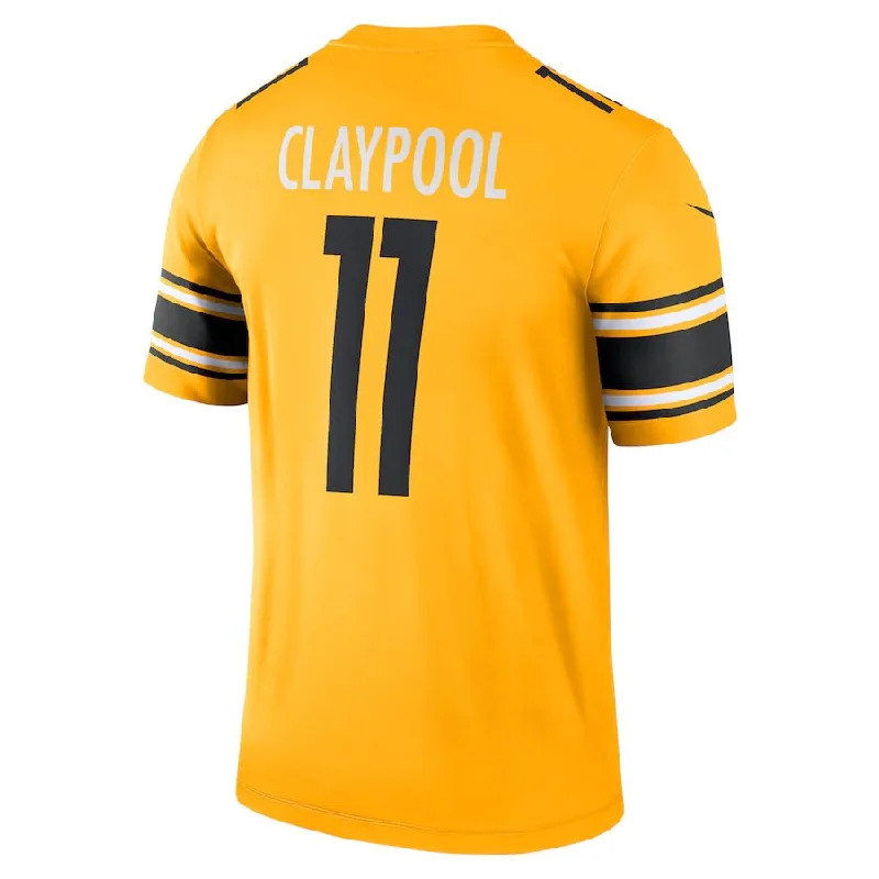 Rugby Jerseys For Corporate Sports Events-P.Steelers #11  Chase Claypool Gold Inverted Legend Jersey Stitched American Football Jerseys