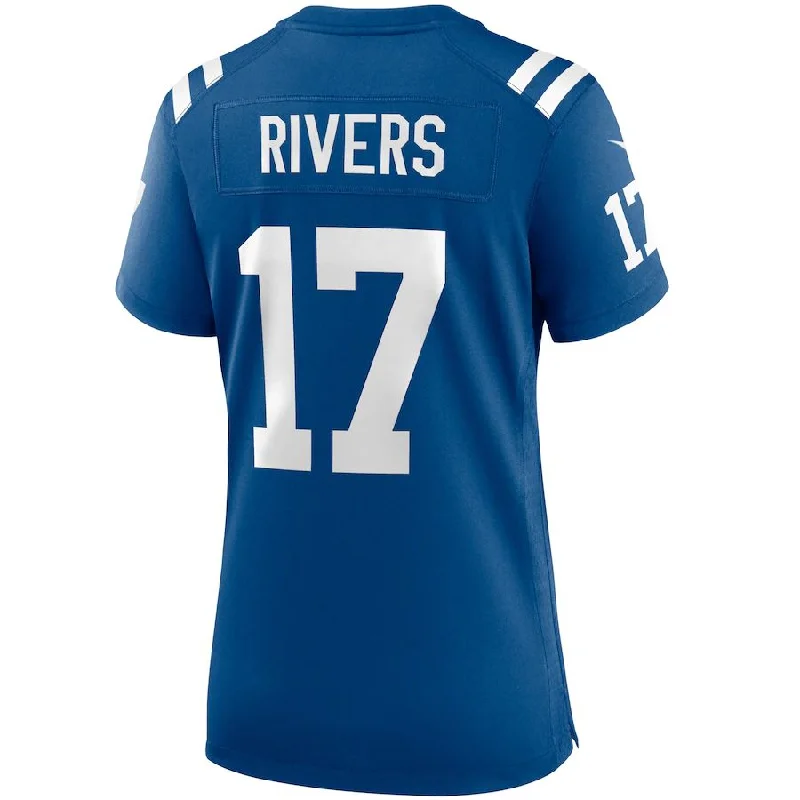 Custom Rugby Jerseys With Embroidered Names-IN.Colts #17 Philip Rivers Royal Player Game Jersey Stitched American Football Jerseys