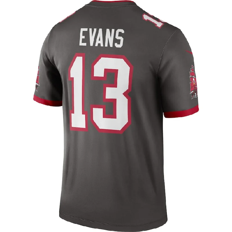 Personalized Rugby Jerseys For Competitive Teams-TB.Buccaneers #13 Mike Evans Pewter Alternate Legend Jersey Stitched American Football Jerseys