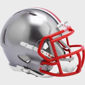 Personalized Rugby Helmets For Special Recognition-Ohio State Buckeyes Mini Speed Football Helmet FLASH- NCAA