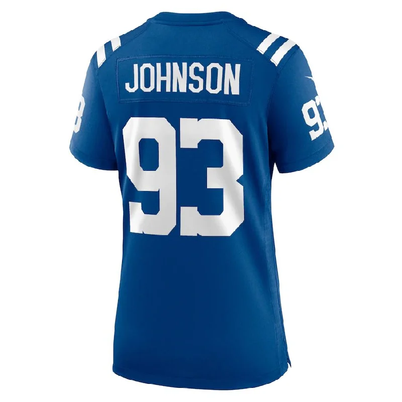 Rugby Jerseys For Youth & Junior Leagues-IN.Colts #93 Eric Johnson Royal Player Game Jersey Stitched American Football Jerseys