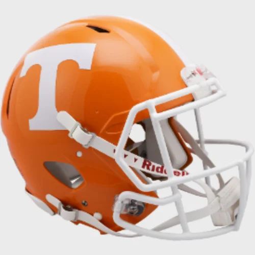 Rugby Helmets With Enhanced Durability-Tennessee Volunteers Full Size Authentic Speed Football Helmet Metallic Orange - NCAA