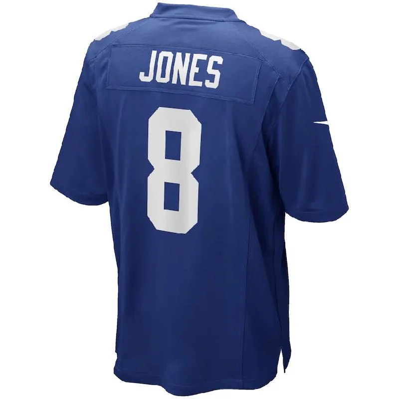 Rugby Jerseys For Fundraising Campaigns-NY.Giants #8 Daniel Jones Royal Game Player Jersey Stitched American Football Jerseys