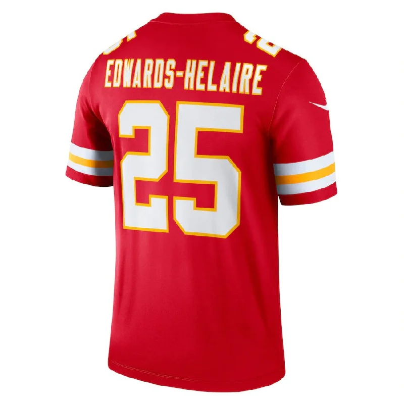 Rugby Jerseys With Custom Back Designs-KC.Chiefs #25 Clyde Edwards-Helaire Red Legend Jersey Stitched American Football Jerseys