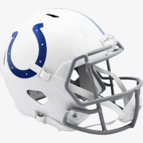 Personalized Rugby Helmets For Competitive Players-Indianapolis Colts Full Size Speed Replica Football Helmet - NFL