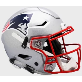 Rugby Helmets For Team Customization-New England Patriots Full Size Authentic Revolution Speedflex Football Helmet - NFL