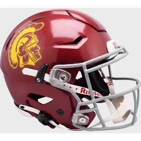 Rugby Helmets For Impact Protection & Comfort-USC Trojans Full Size Authentic SpeedFlex Football Helmet - NCAA