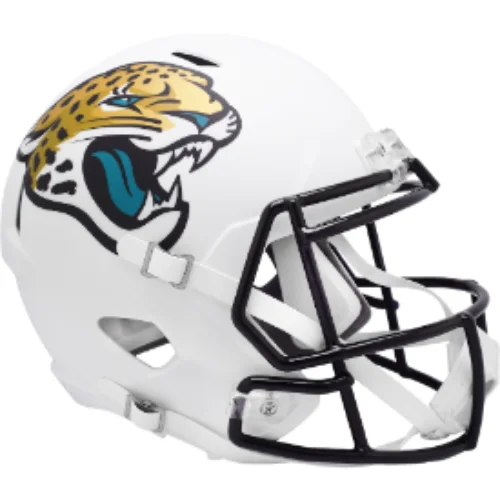 Custom Rugby Helmets For Event Apparel-Jacksonville Jaguars Full Size Speed Replica Football Helmet 2024 On-Field Alternate - NFL