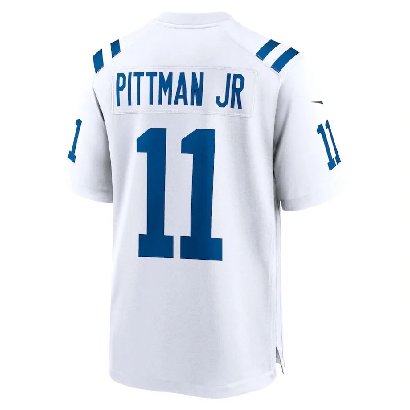 Custom Rugby Jerseys For Club Teams-IN.Colts #11 Michael Pittman Jr. White Game Jersey Stitched American Football Jerseys