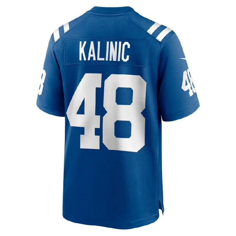 Rugby Jerseys For Team Celebrations-IN.Colts #48 Nikola Kalinic Royal Game Player Jersey Stitched American Football Jerseys