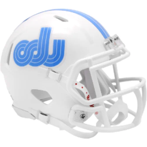 Rugby Helmets With Player Names-Old Dominion Monarchs NCAA Mini Speed Football Helmet Racetrack 2024- NCAA