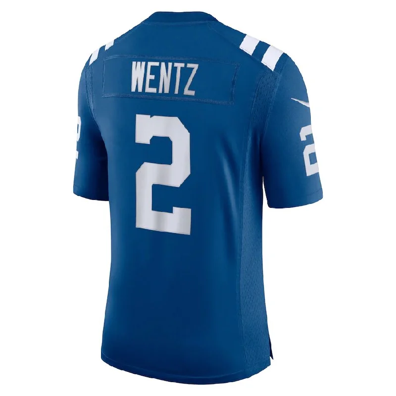 Custom Rugby Jerseys For School Sports Events-IN.Colts #2 Carson Wentz Royal Vapor Limited Jersey Stitched American Football Jerseys