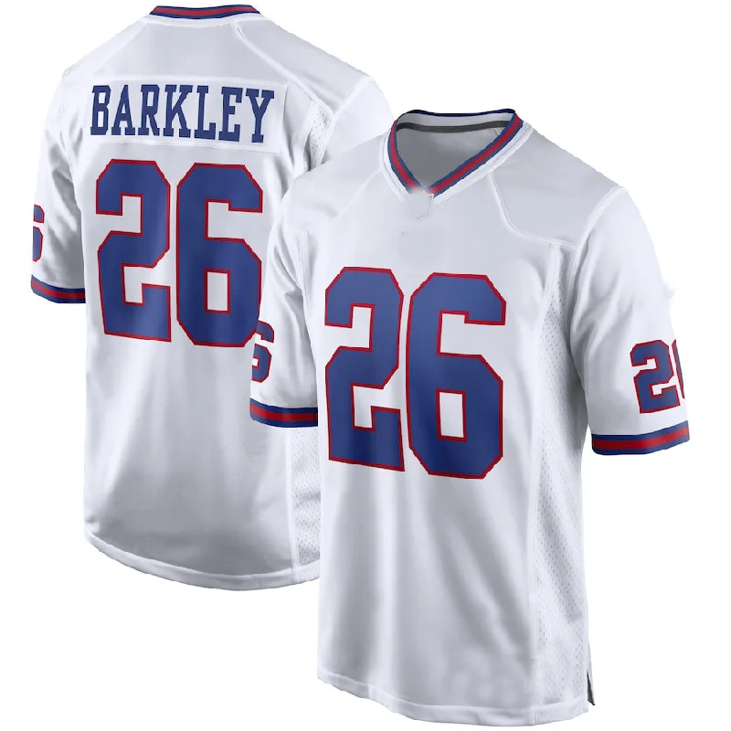 Personalized Rugby Jerseys For School Teams-NY.Giants #26 Saquon Barkley White Alternate Game Jersey Stitched American Football Jerseys