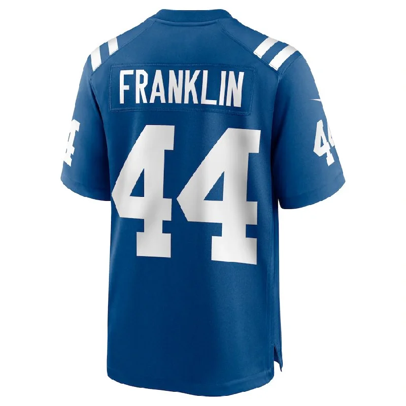 Custom Rugby Jerseys-IN.Colts #44 Zaire Franklin Royal Game Jersey Stitched American Football Jerseys