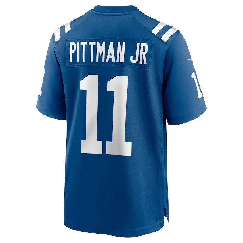 Personalized Rugby Jerseys For Large Groups-IN.Colts #11 Michael Pittman Jr. Royal Game Player Jersey Stitched American Football Jerseys