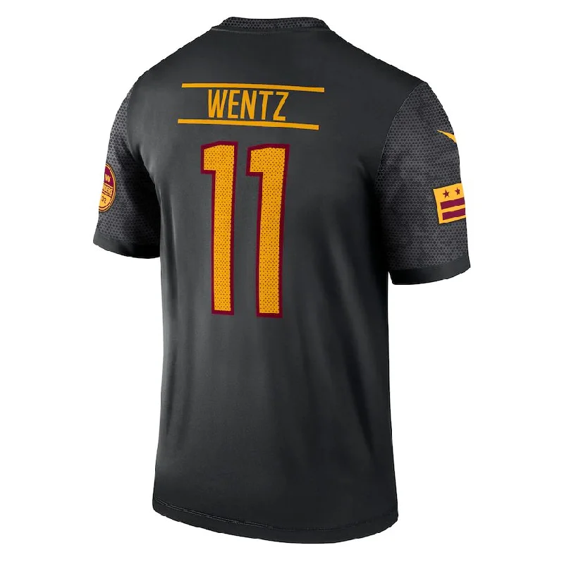 Personalized Rugby Jerseys-W.Commanders #11 Carson Wentz Black Alternate Legend Jersey Stitched American Football Jerseys