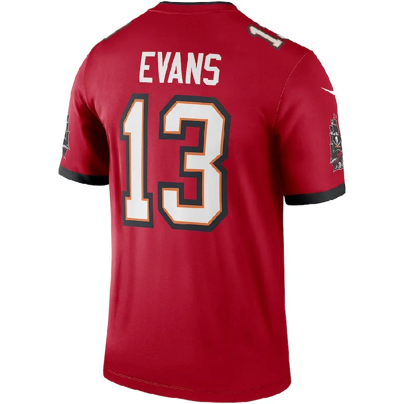 Personalized Rugby Jerseys For Tournament Winners-TB.Buccaneers #13 Mike Evans Red Player Legend Jersey Stitched American Football Jerseys