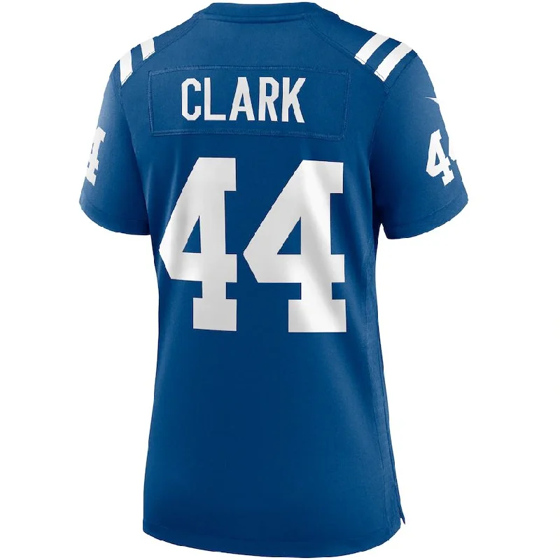 Rugby Jerseys With Team Logos & Custom Names-IN.Colts #44 Dallas Clark Royal Game Retired Player Jersey Stitched American Football Jerseys