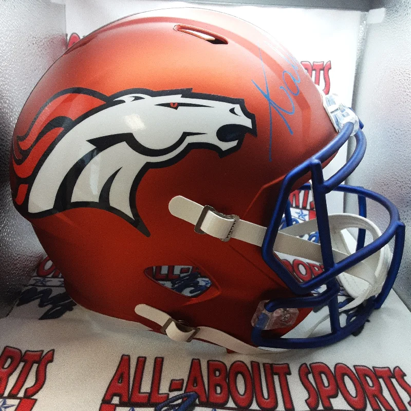 Custom Rugby Helmets With Custom Padding Options-Aqib Talib Authentic Signed Autographed BLAZE Full-size Replica Helmet JSA-