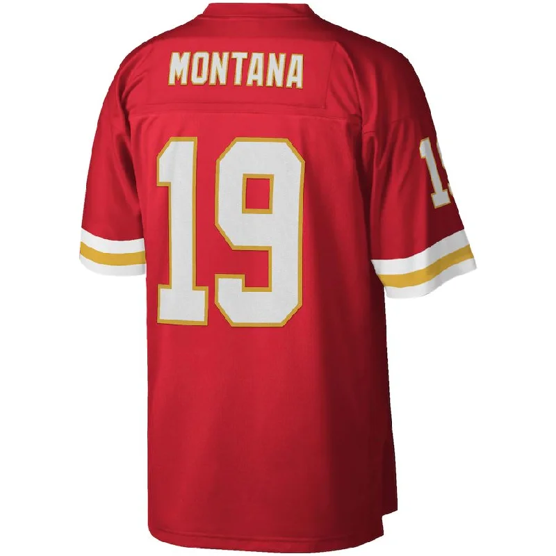 Rugby Jerseys For Professional Events-KC.Chiefs #19 Joe Montana Mitchell & Ness Red 1994 Legacy Replica Jersey Stitched American Football Jerseys