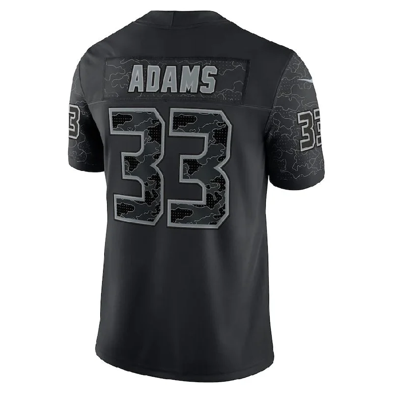 Custom Rugby Jerseys With Bold Fonts-S.Seahawks #33 Jamal Adams Black RFLCTV Limited Jersey Stitched American Football Jerseys