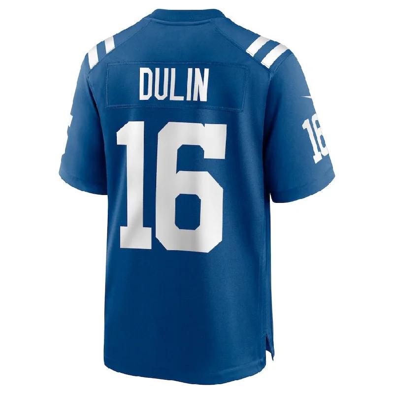 Personalized Rugby Jerseys For Tournament Winners-IN.Colts #16 Ashton Dulin Royal Game Jersey Stitched American Football Jerseys