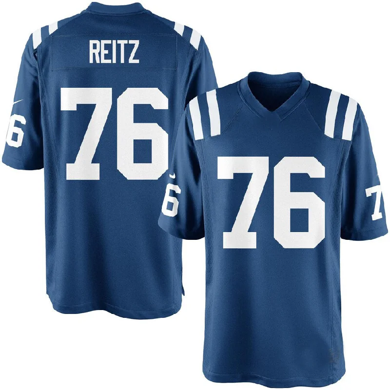 Rugby Jerseys For Corporate Team Activities-IN.Colts #76 Joe Reitz Team Color Game Jersey Stitched American Football Jerseys