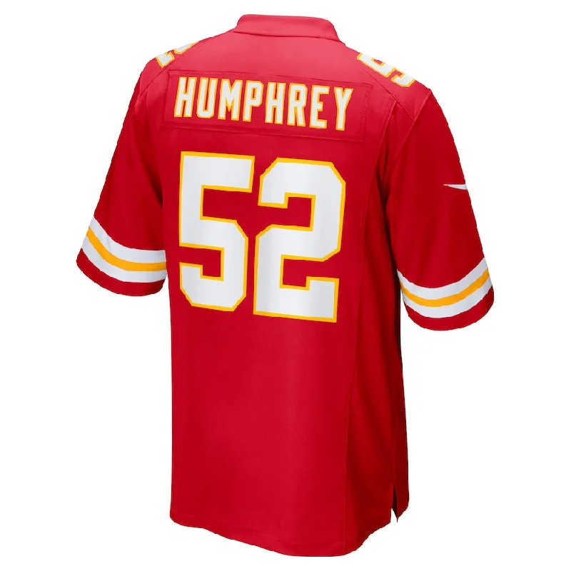 Custom Rugby Jerseys For Fundraising Events-KC.Chiefs #52 Creed Humphrey Red Game Jersey Stitched American Football Jerseys