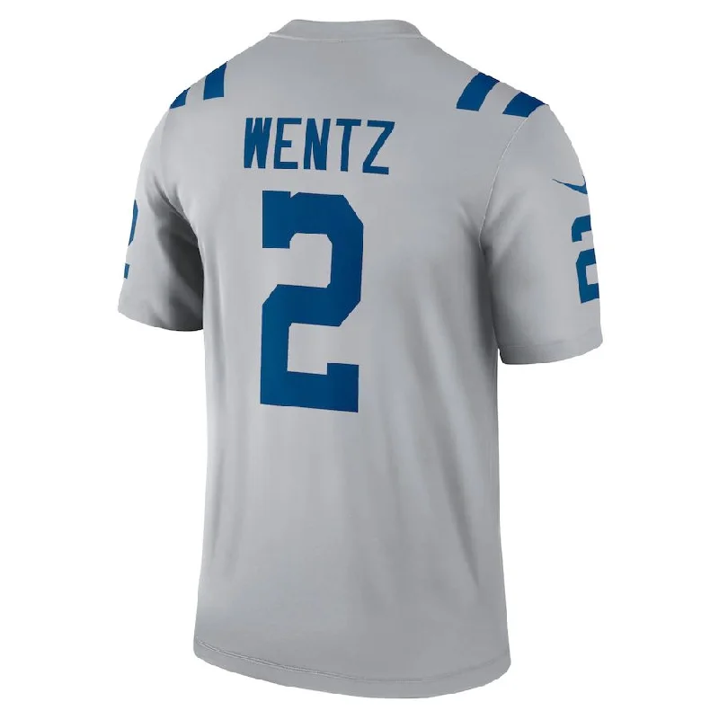 Custom Rugby Jerseys For Special Event Sponsorship-IN.Colts #2 Carson Wentz Gray Inverted Legend Jersey Stitched American Football Jerseys