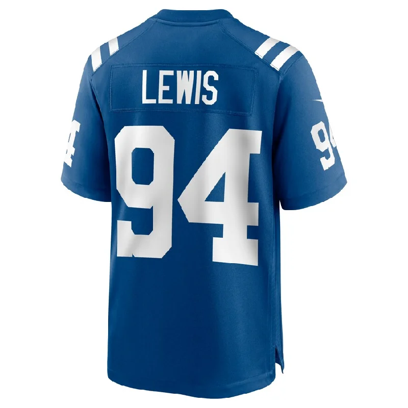 Rugby Jerseys With Custom Text-IN.Colts #94 Tyquan Lewis Royal Game Jersey Stitched American Football Jerseys