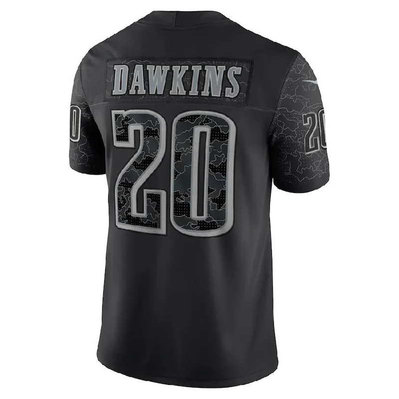 Rugby Jerseys For Promotional Campaigns-P.Eagles #20 Brian Dawkins Black Retired Player RFLCTV Limited Jersey Stitched American Football Jerseys