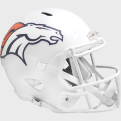 Custom Rugby Helmets For Youth Tournaments-Denver Broncos Full Size Speed Replica Football Helmet 2024 On-Field Alternate - NFL