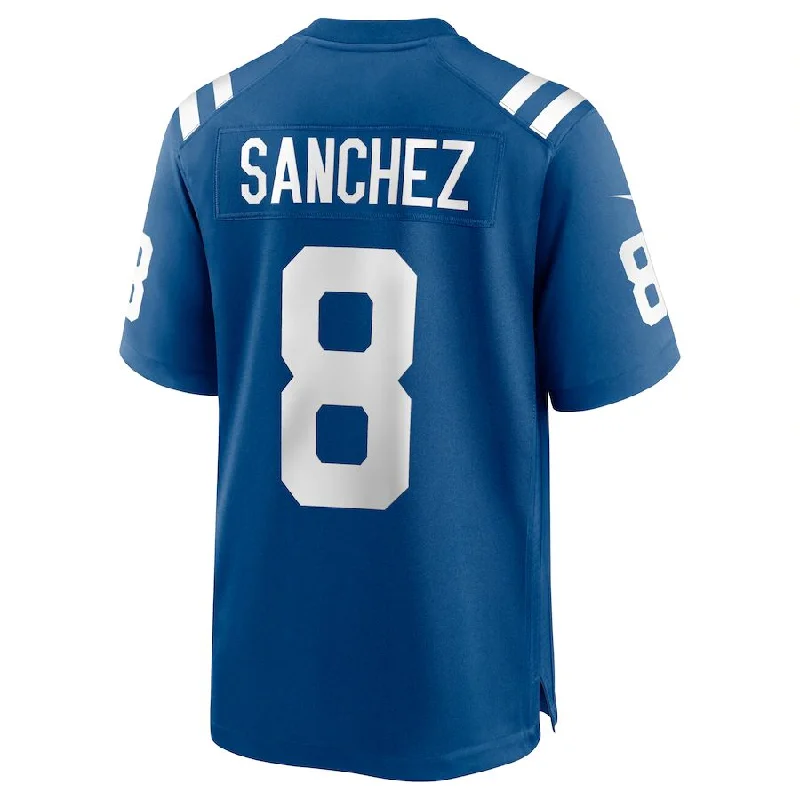 Rugby Jerseys For Local Leagues-IN.Colts #8 Rigoberto Sanchez Royal Game Jersey Stitched American Football Jerseys