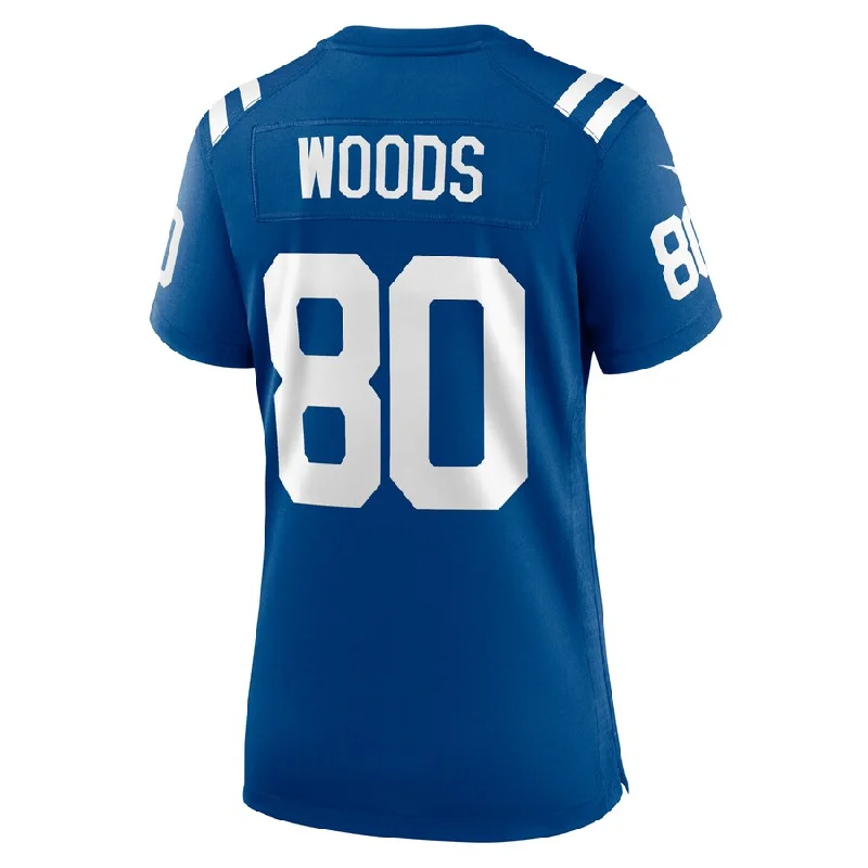 Rugby Jerseys For Community Support Events-IN.Colts #80 Jelani Woods Royal Player Game Jersey Stitched American Football Jerseys