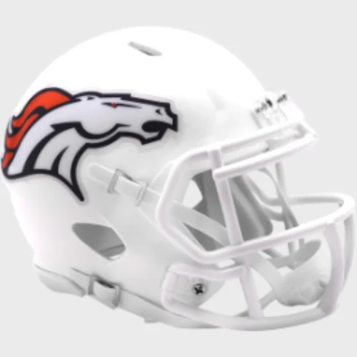 Personalized Rugby Helmets For School Spirit-Denver Broncos NFL Mini Speed Football Helmet 2024 On Field Alternate