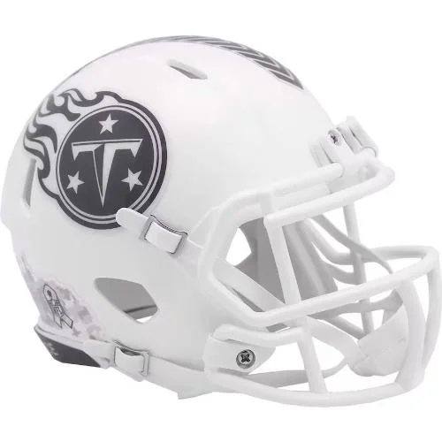 Rugby Helmets With Custom Padding-Tennessee Titans NFL Mini Speed Football Helmet SALUTE TO SERVICE 3