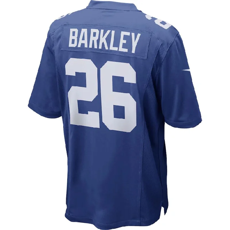 Rugby Jerseys With Custom Team Designs-NY.Giants #26 Saquon Barkley Royal Game Player Jersey Stitched American Football Jerseys