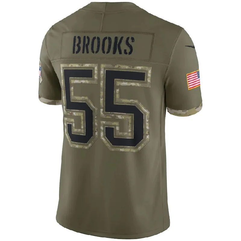 Personalized Rugby Jerseys For Player Recognition-TB.Buccaneers #55 Derrick Brooks Olive 2022 Salute To Service Retired Player Limited Jersey Stitched American Football Jerseys