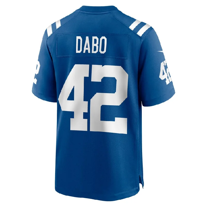 Personalized Rugby Jerseys For Special Gifts-IN.Colts #42 Marcel Dabo Royal Game Player Jersey Stitched American Football Jerseys