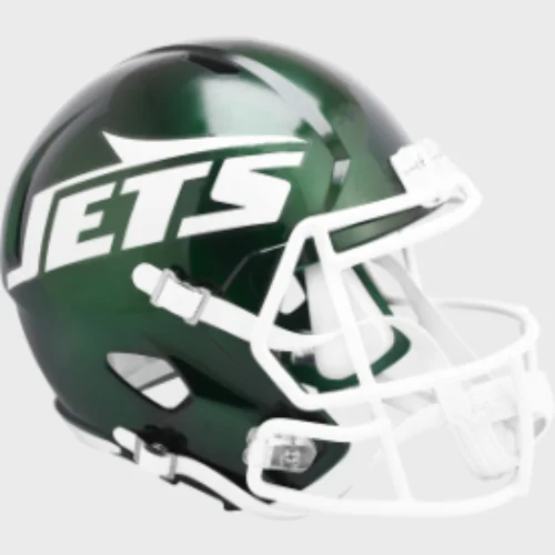 Custom Rugby Helmets With Airflow Design-New York Jets Full Size Speed Replica Football Helmet 2024 Primary - NFL