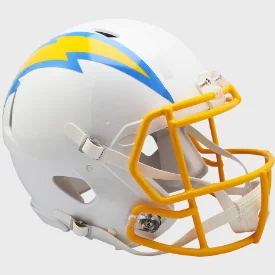 Rugby Helmets With Custom Designs-Los Angeles Chargers Full Size Authentic Revolution Speed Football Helmet - NFL