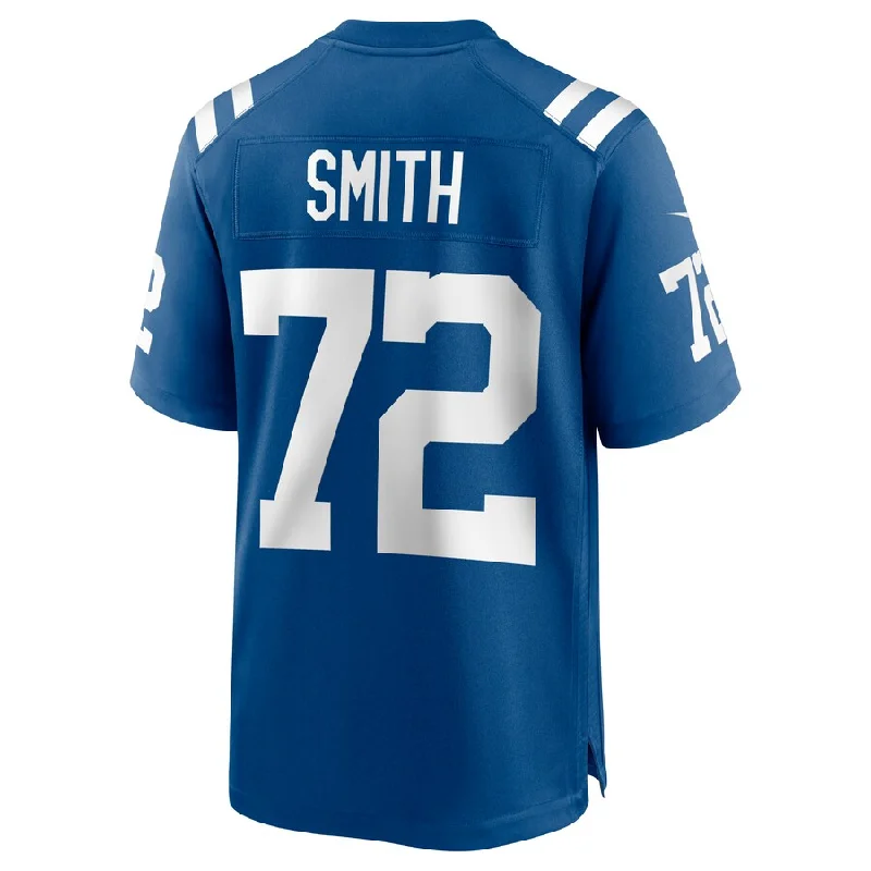 Rugby Jerseys For Sports Fundraisers-IN.Colts #72 Braden Smith Royal Game Jersey Stitched American Football Jerseys