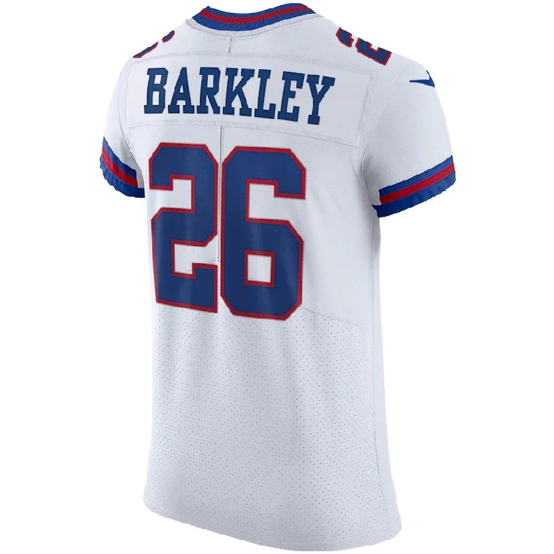 Rugby Jerseys With Player Customization Options-NY.Giants #26 Saquon Barkley White Vapor Elite Player Jersey Stitched American Football Jerseys