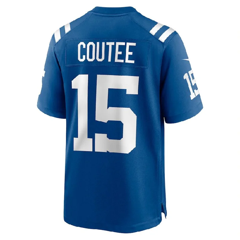 Rugby Jerseys For Youth Camps & Leagues-IN.Colts #15 Keke Coutee Royal Game Jersey Stitched American Football Jerseys