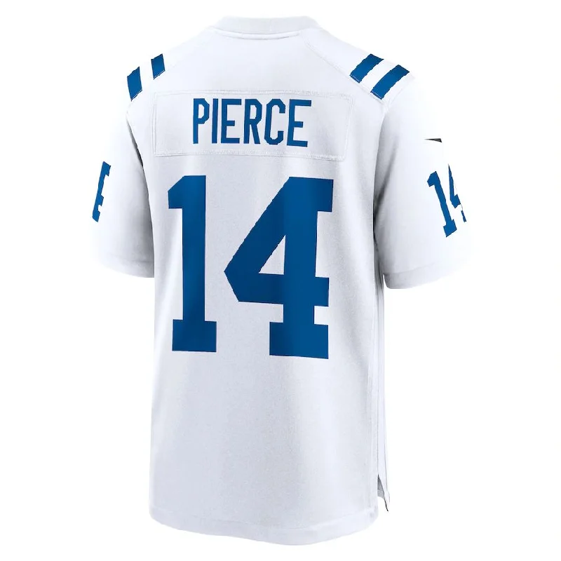 Rugby Jerseys With Custom Designs & Patterns-IN.Colts #14 Alec Pierce White Away Game Player Jersey Stitched American Football Jerseys