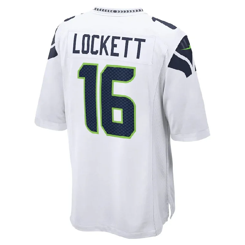 Rugby Jerseys For Sports Fundraisers-S.Seahawks #16 Tyler Lockett White Game Jersey Stitched American Football Jerseys