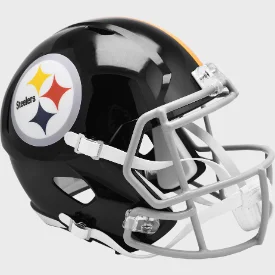 Rugby Helmets For Customized Sponsorships-Pittsburgh Steelers Full Size 1963 to 1976 Speed Replica Throwback Helmet - NFL